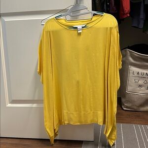 Diane Von Furstenberg yellow silk blouse